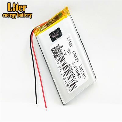 China Toys 855080 Li-ion Battery 3.7v 4000mah Lipo Lithium Polymer Battery for sale