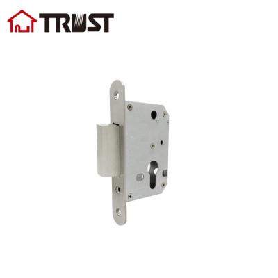 China 304 stainless steel TRUST MD45-DB SS style entry lock case security storage room mortise European mortise lock small for sale