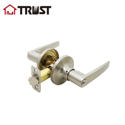 China 1-Entrance TRUST 6411-B-SN ANSI Grade 3 Entry Handle Straight Door Lock in Brushed Nickel for sale