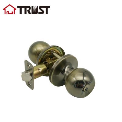 China TRUST 6871-AB Full Reversible Keyed Alike Cylinders ANSI Tubular Heavy Duty Knob Lock for sale