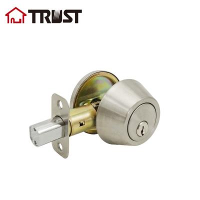 China TRUST 7351-SS ANSI Standard Duty Single Open or Double Open Grade 3 Single Cylinder Deadbolt in SS Finish Keyed One Side for sale