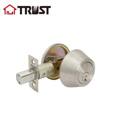 China TRUST 7301-SS ANSI Grade 3 Single Open Or Double Open Duty Deadbolt Lock In Satin Stainless Finish for sale