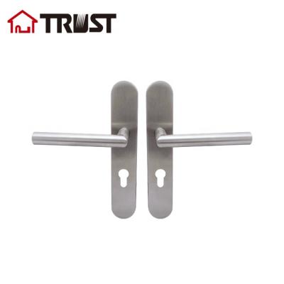 China TRUST TP01-R72EUTH003SS Modern Tube Hansle With Sus304 Plate Door Handle Lock for sale