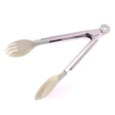 China Stocked Stainless Steel Kitchen Tongs Grill Small Food Tongs for sale