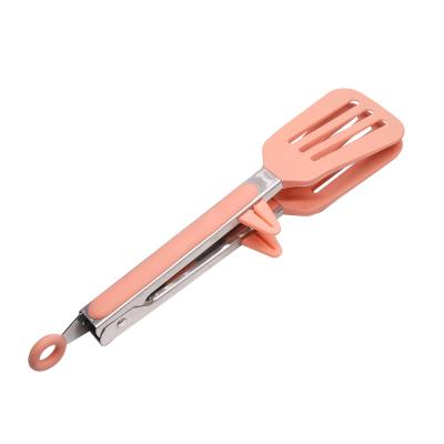 China High Quality Stocked In 7 9 12 Inch Running Copper 2Pcs Mini Silicone Tongs Set With Plated Rose Gold Finished Food Salad Tongs for sale