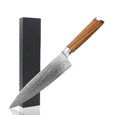 China Disposable Wooden Handle Chef Knife with Sheath 8