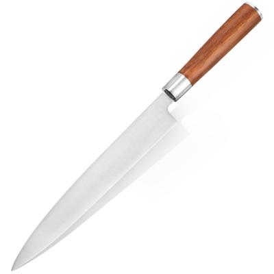 China GES240YG21 Bubinga Mortise Handle 240mm Blade Sashimi Knife Matte 1.4116 Stainless Steel Blade Yanagi Viable Knife for sale