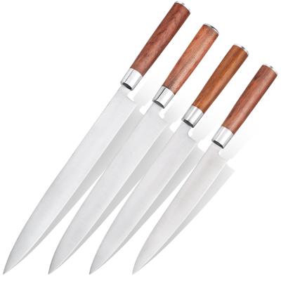 China 4pcs Package Sashimi Knife Sustainable Bubinga Wood Handle Germany 1.4116 Stainless Steel Yanagiba Knife For Tuna for sale