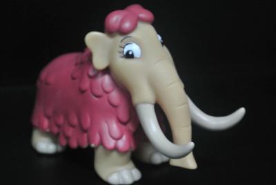 China Mammoth Elephant Collectible Vinyl Toys With Long White Tooth 8*7*5cm for sale