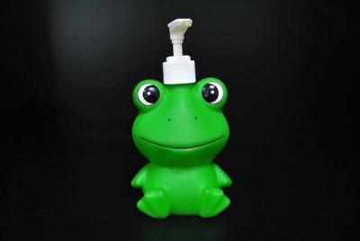 China Green Frog Character Customized Cartoon Shampoo Bottle 6 Inch For Home  for sale