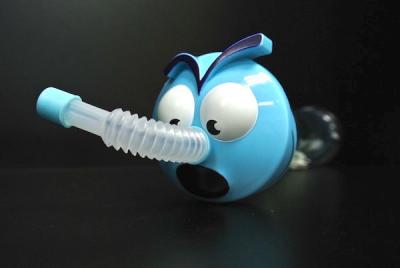 China Long Blue Caterpillar Water Bottle , Animal Water Bottle For Kids 35*6*5cm for sale