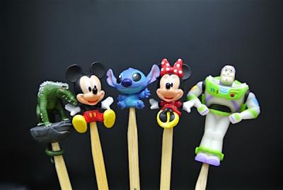 China Various Styles Disney Character Figures Bamboo Ear Pick For Souvenir for sale