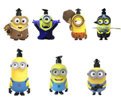 China 5 - 7 Inch Height Yellow Color Minions Cartoon Shampoo Bottle Made By PVC / ABS Material for sale