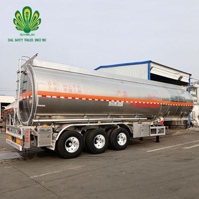 China Truck Trailer 3 Axles 12 Tire Aluminum Alloy Gasoline Diesel Fuel Tanker Truck Fuel Tank Semi Trailer for sale