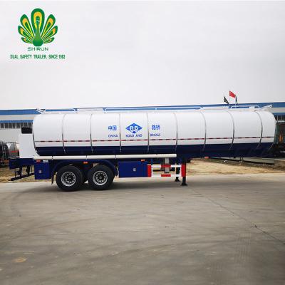 China Bitumen Transport 40 Cubic Meters Crude Oil Asphalt Tank Special Semi Trailer For Transport Triaxial Mechanical Suspension With Insulation l for sale