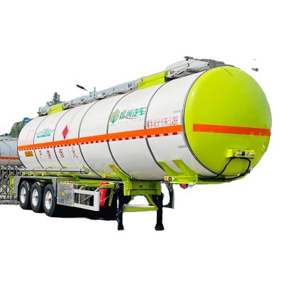 China New Design Shengrun Truck Trailer Brand Lined Chemical Acid Tanker Trailer Plastic Lined Hazardous Liquid Transport Tank Trailer for sale