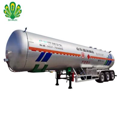 China Truck Trailer Manufacturer and Factory Supply 61.9 CBM Propylene Transport Tanker LPG Tank Trailer ASME CCS Certified for sale