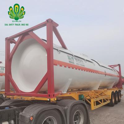 China Low Standard Truck Trailer ASME ISO LPG Tank Container Factory Price For Ethylene Refrigerated Liquid Transportation for sale