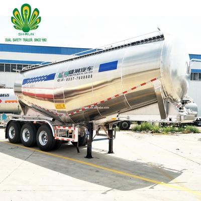 China Hot Selling Aluminum Alloy 28 CBM Silo Cement Bulk Trailer Truck Trailer Bulk Tanker Truck Semi Trailer for sale