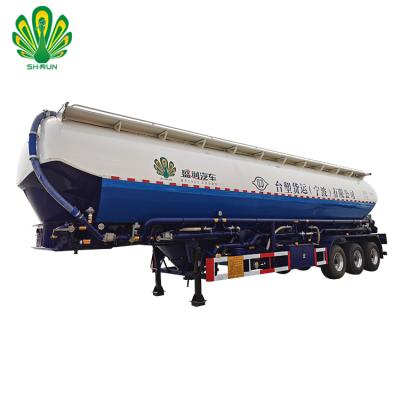 China Factory Price 3/4 Axles 60 CBM Wheat Flour Tanker Truck Trailer Bulk Cement Tank Semi Trailer for sale