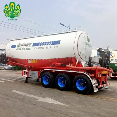 China Powder transport Shengrun bulker cement tanker semi trailer truck for sale for sale