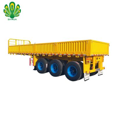 China China shengrun factory low price 3 axle side wall cargo trailer high quality truck trailer truck trailer for sale