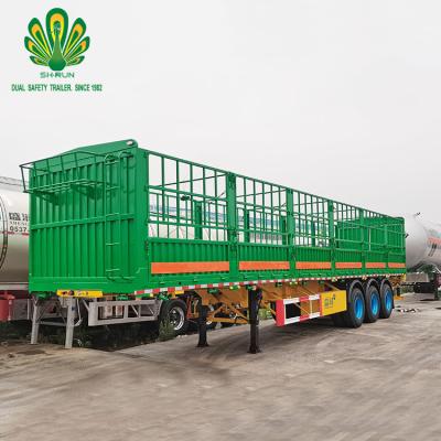 China China Shengrun Truck Trailer China Shengrun High Quality 3 Axles 40ft Side Wall 3 40tons Barrier Cargo Semi Truck Trailer for sale