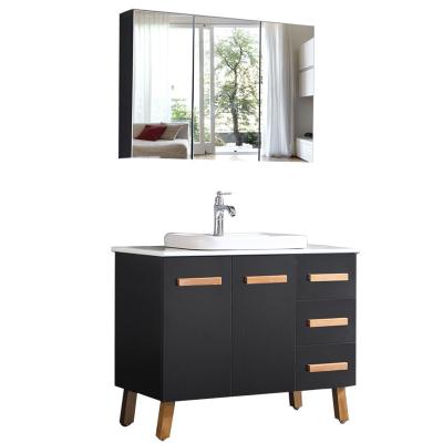 China Environmental Friendly Water Proof Modern MDF Plywood Bathroom Cabinet With Mirror Cabinet Bathroom Vanity Cabinets for sale