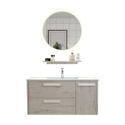 China Environmentally friendly Water proof 2021 wholesale 2 drawers 1 door waterproof bathroom vanity mirror cabinet bathroom vanity furniture for sale