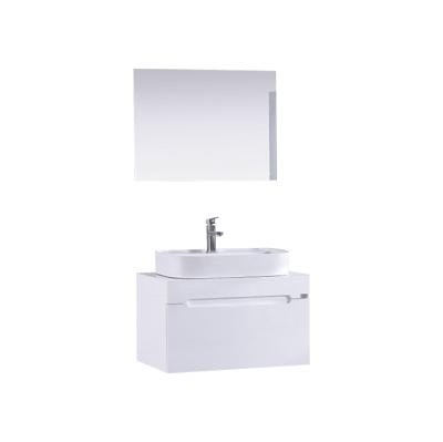 China Min Order Quantity PVC Cabinet Flat Pack Wall Mount Vanity Modern Large Bathroom Cabinets Standing PVC Custom Bathroom Vanity for sale