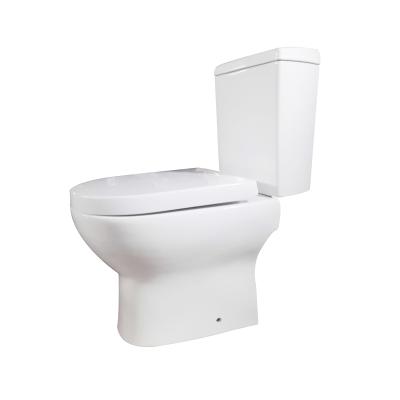 China Automatic Operation Strap White Oval Gravity Dual Ceramic WC Flush One Piece Toilet for sale