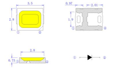 China Green Smd Rgb 3 Chip Led Strip 2835 54v For Grow Light for sale