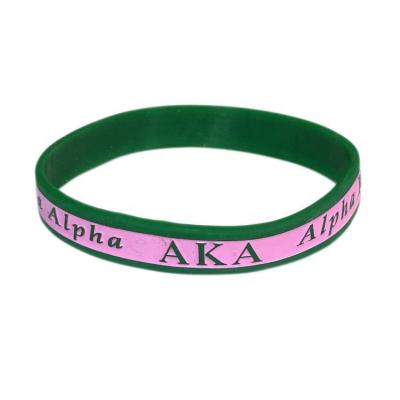 China Custom Decoration Promotion Wristband Silicone Wristband AKA for sale