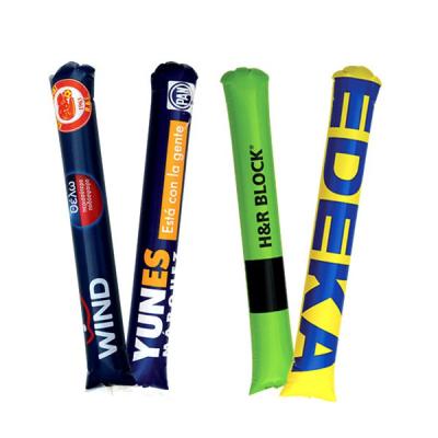 China Events cheering Custom LOGO Printed Cheap LDPE inflatable cheering sticks, thunder stick, clapper sticks for sale