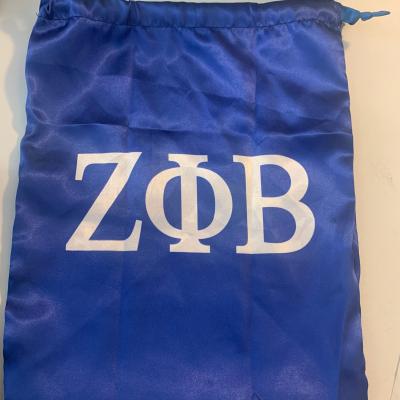 China High Quality Double Handled Printing Polyester 13*10.5 Inches Zeta Phi Beta Shoes Bag for sale