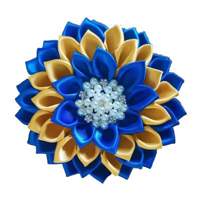 China High Quality Custom Handmade Satin Ribbon Flower Pin for sale