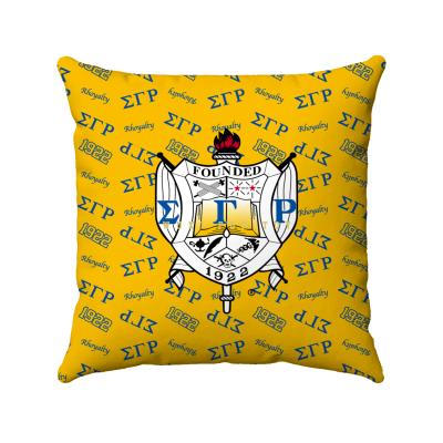 China High Quality Anti-Pull Custom 16*16 Inches 1922 Cover, No Print Double Side Sigma Rho Sorority Pillow Case Gamma Insert for sale