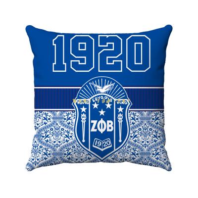 China 2021 High Quality Custom Anti-Pull 16*16 Inches Double Side Print Zeta Phi Beta Sorority Pillow Case Cover, No Insert for sale