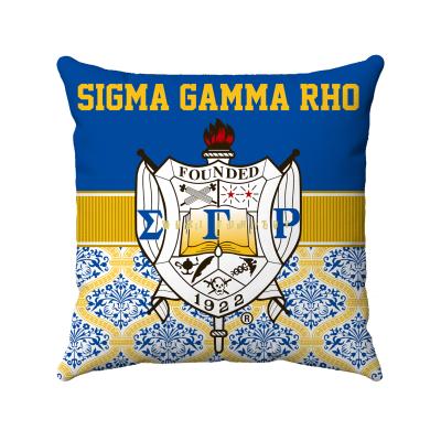 China High Quality Anti-Pull Custom 16*16 Inches Gamma Rho Orority Pillow Case Cover Double Side Printing Sigma, No Insert for sale