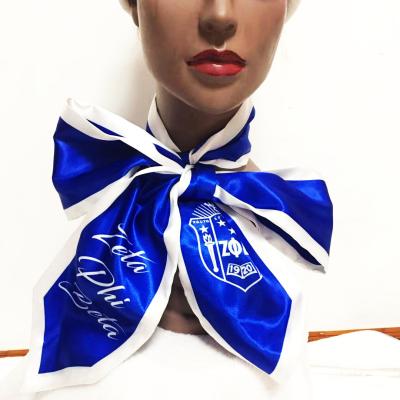 China High Quality Custom Made Zeta Phi Beta Twill Satin Sublimation Printing Chiffon Stole for sale