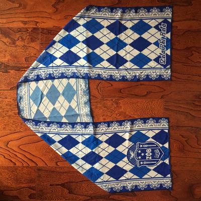 China Chiffon 2021 Zeta Phi Beta Chiffon Sublimation Printing Scarf Custom Made High Quality for sale