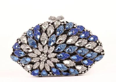 China Elegant Flower Pattern Stone Clutch Bag Custom Pearl Beaded For Weddings for sale