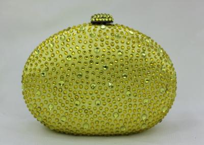 China Hot - Fix Round Shape Rhinestone Evening Bags Multi Color With Crystal Closure for sale