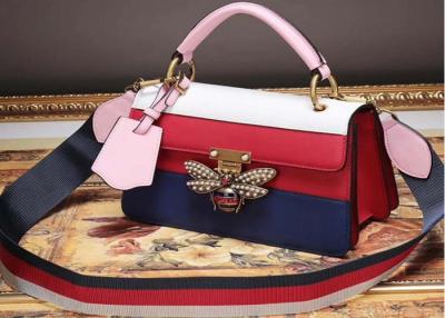 China European fancy women shoulder handbag with bee closure buckle flip cover handbag for sale