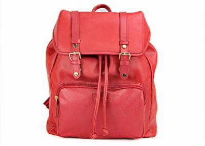 China School Leather Womens Backpack Bags Medium Size Polyester Lining 30 - 40L for sale