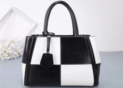 China Famous Brand Contrast Color Grid Platinum Bag , Women ' S Over Shoulder Handbags for sale