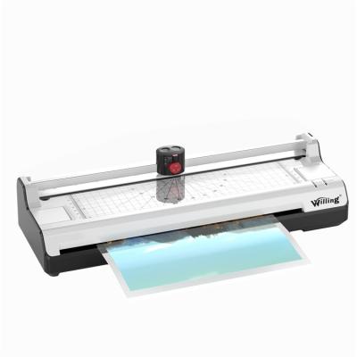 China 3 in 1 laminator with paper trimmer and round corner papel para laminador oficina y house, OEM A4, corte de ancho papel 230mm zu verkaufen