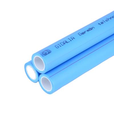 China Resistance to high temperature plastic nano antibacterial pipe supplier hot sale ppr pipe China double color corrosion light blue color tube for sale