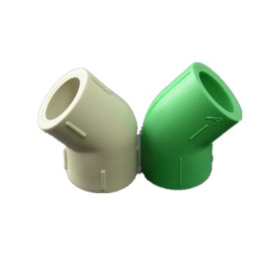 China Resistance To Corrosion Ppr Pipe Fitting 45 Elbow High Temperature And Cheap Green Handing for sale