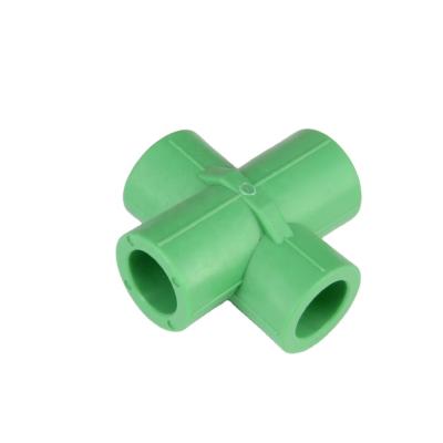 China PPR XINIU new product excellent quality plastic products ppr pipe fitting 4 way cross for water supply for sale